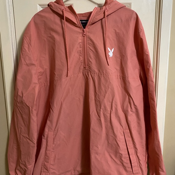 Pacsun x Playboy Logo Coral Quarter-Zip Anorak - Picture 2 of 8